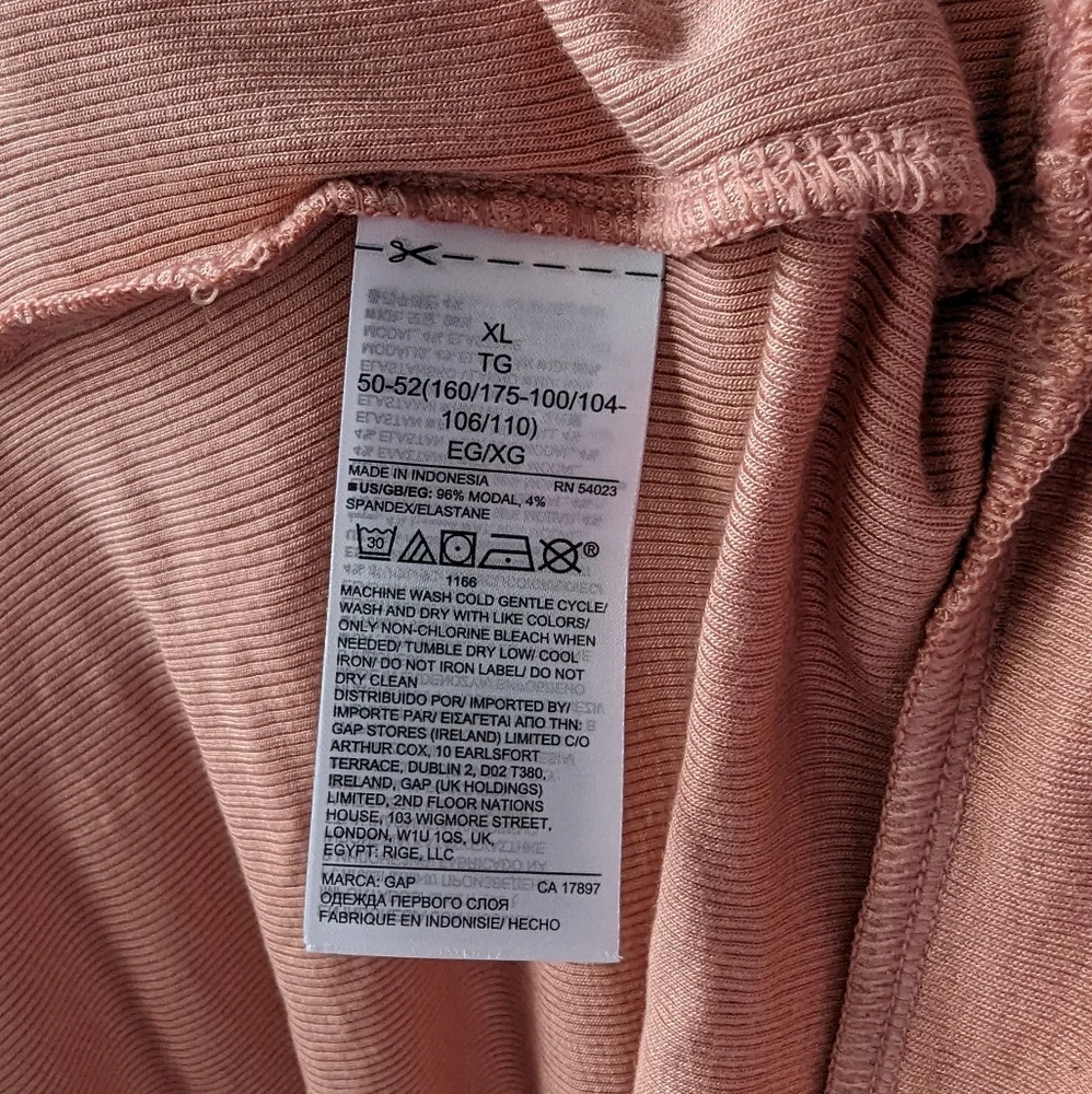 Gap Light Pink Faux Wrap Top XL NWT - Picture 4 of 5